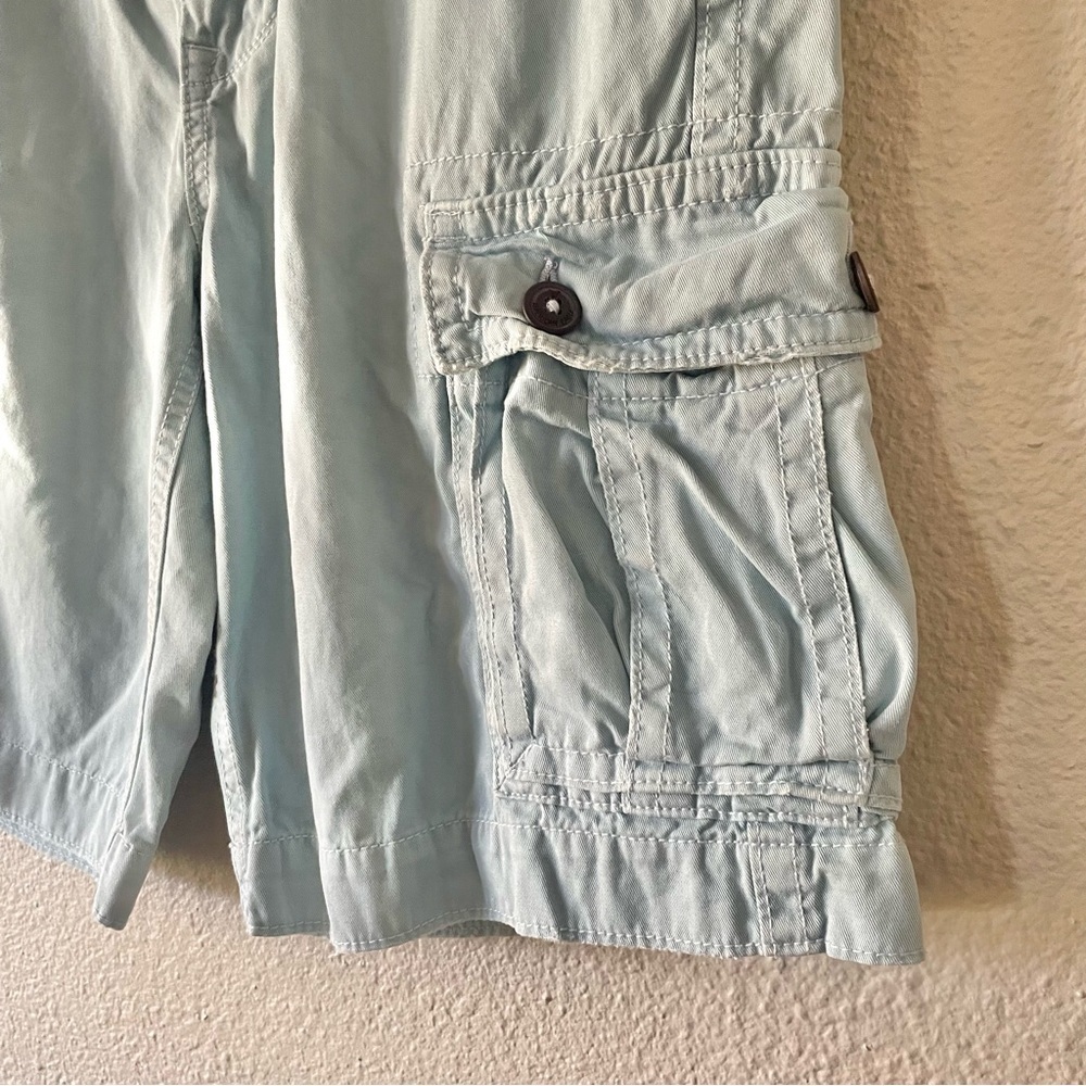 Y2K 2000s American Eagle Cargo Shorts Mens 30 Blue Preppy Paratrooper Classic - Picture 6 of 16